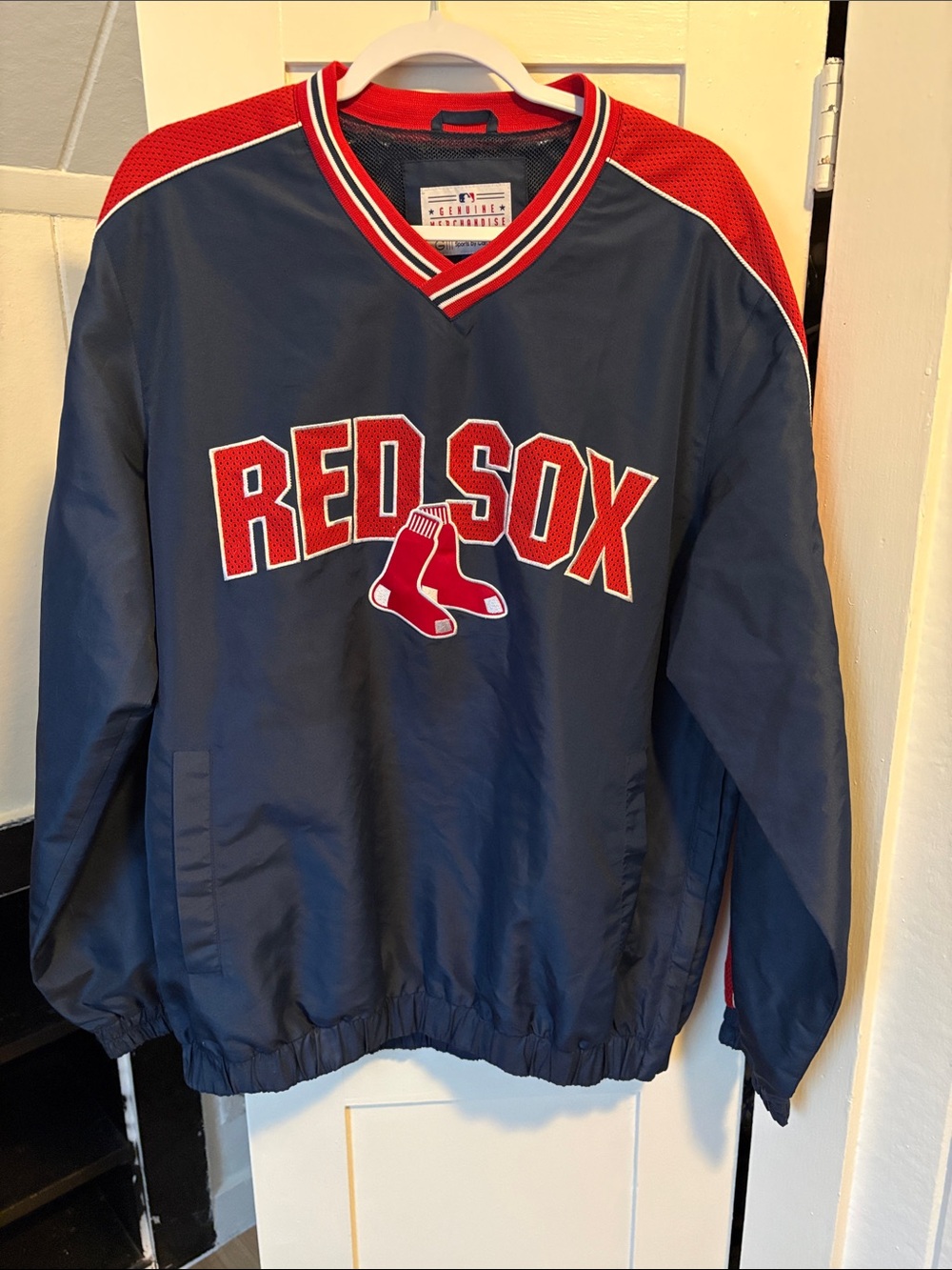 Genuine Merchandise Navy and Red Red Sox Pullover Jacket